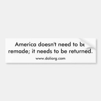 Return America Bumper Sticker