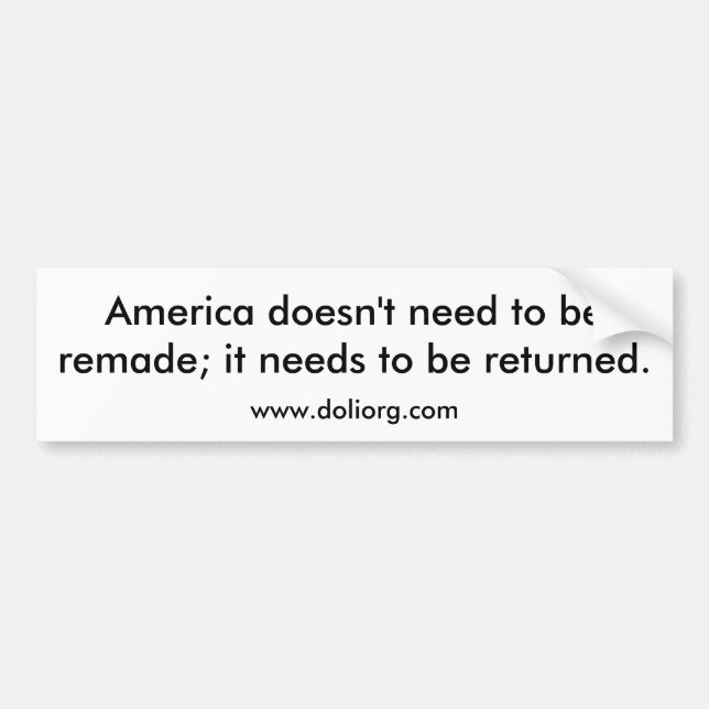 Return America Bumper Sticker (Front)