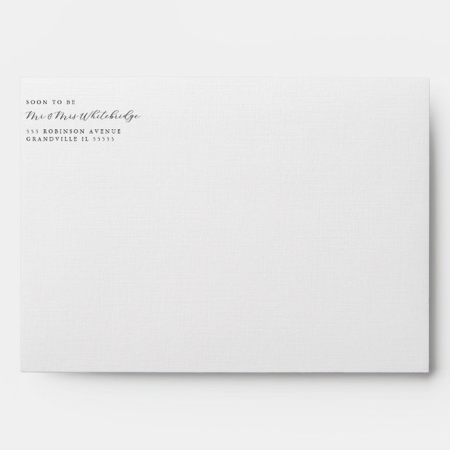 Return Elegant Envelopes Soon to be Mr &Mrs  (Front)