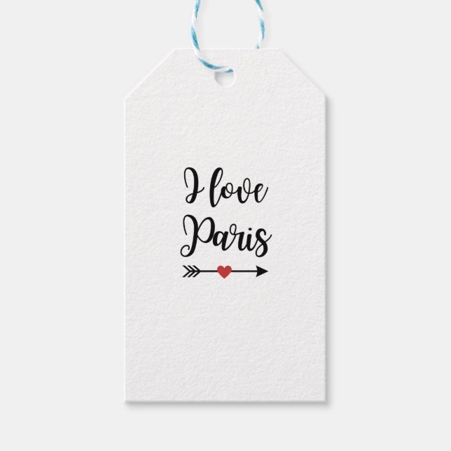 Return label I love Paris (Front)