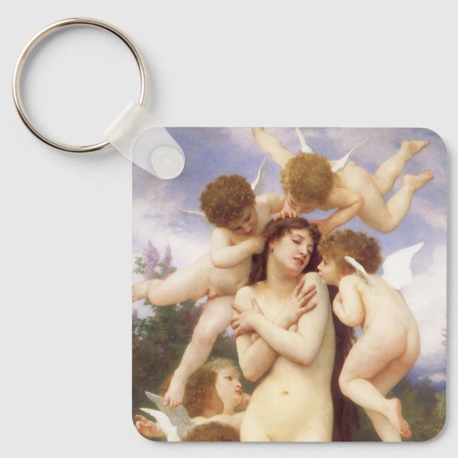 Return of Spring (Le Printemps) by Bouguereau Keychain (Front)