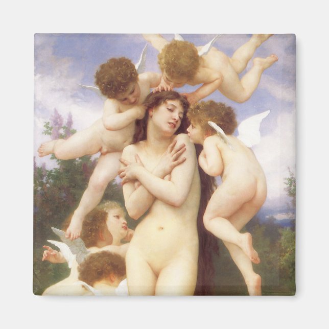 Return of Spring (Le Printemps) by Bouguereau Magnet (Front)