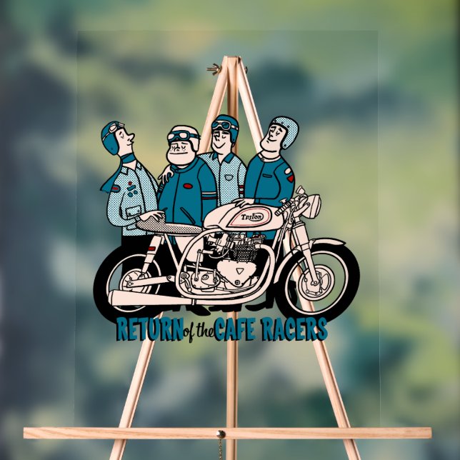 Return of the cafe racers acrylic sign (Neutral)