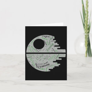 Return Of The Jedi Word Art Sticker Card