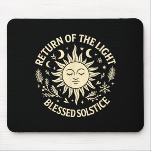 Return Of The Light Blessed Solstice Celestial Sun Mouse Pad