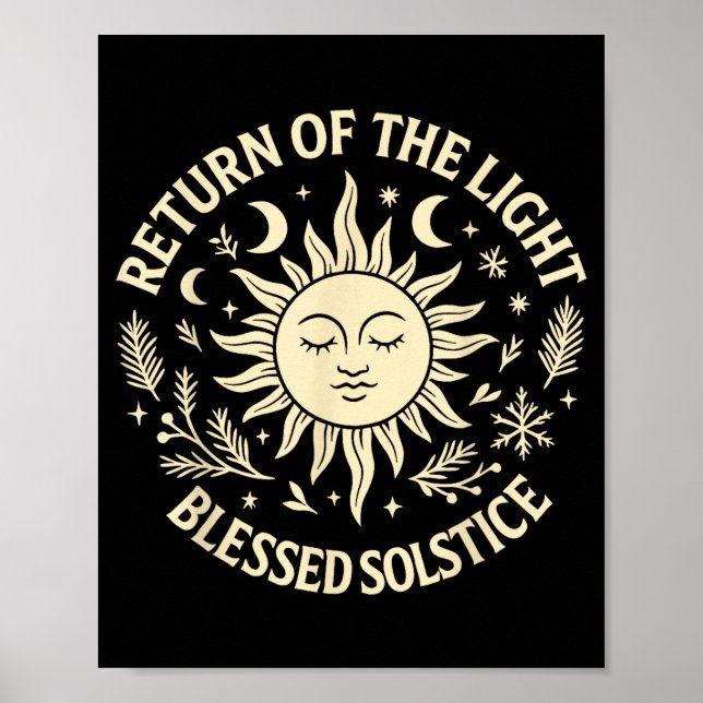 Return Of The Light Blessed Solstice Celestial Sun Poster (Front)