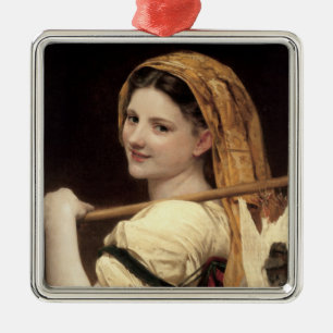 Return Of The Market by William-Adolphe Bouguereau Metal Ornament
