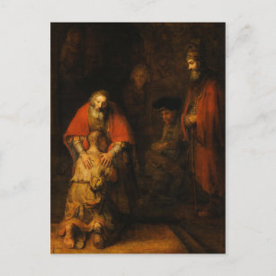 Return of the Prodigal Son by Rembrandt van Rijn Postcard