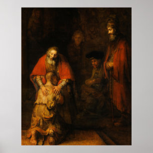 Return of the Prodigal Son by Rembrandt van Rijn Poster