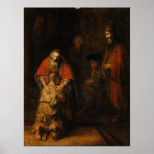 Return of the Prodigal Son by Rembrandt van Rijn Poster