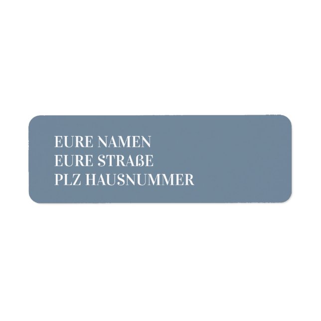 return sticker wedding Dusty Blue 01 (Front)
