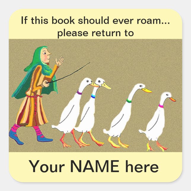 return this book square sticker (Front)