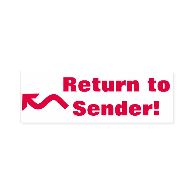 "Return to Sender!" + Arrow Self-inking Stamp (Design)