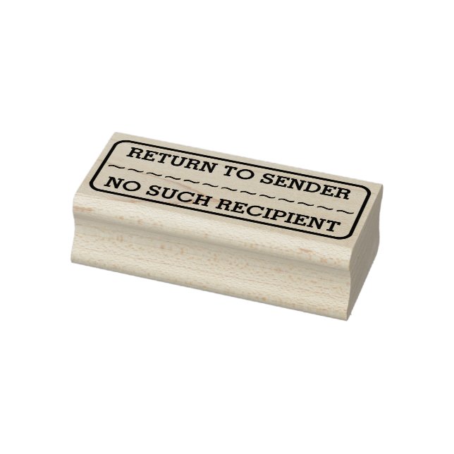 "RETURN TO SENDER", "NO SUCH RECIPIENT", Rectangle Rubber Stamp (Stamp)