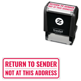 Return To Sender Not At This Address Custom Office Self-inking Stamp