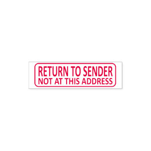 Return To Sender ''Not At This Address'' Self-inking Stamp