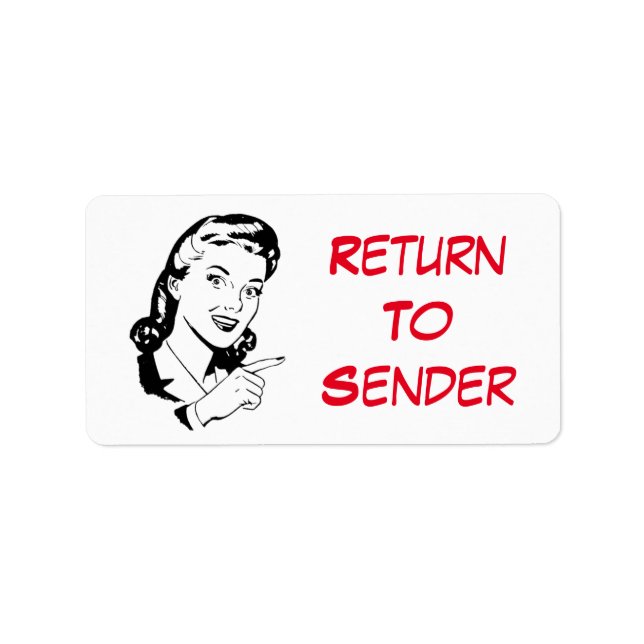 Return To Sender RTS Retro Lady Sticker (Front)