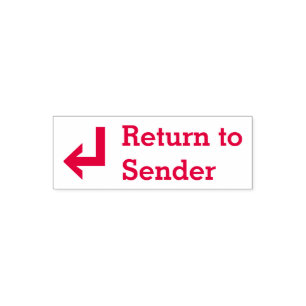 "Return to Sender" Rubber Stamp
