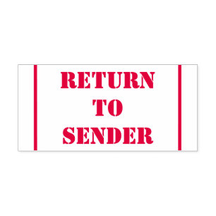 "RETURN TO SENDER" Rubber Stamp