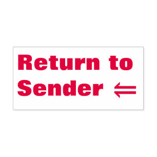 "Return to Sender" Rubber Stamp