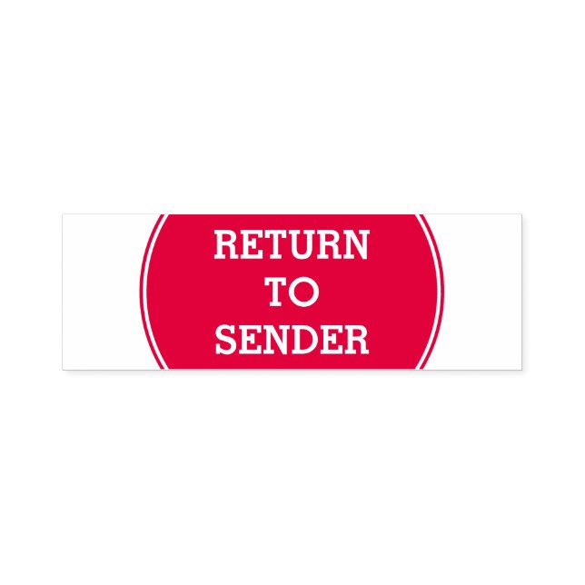 "RETURN TO SENDER" Self-Inking Rubber Stamp (Design)