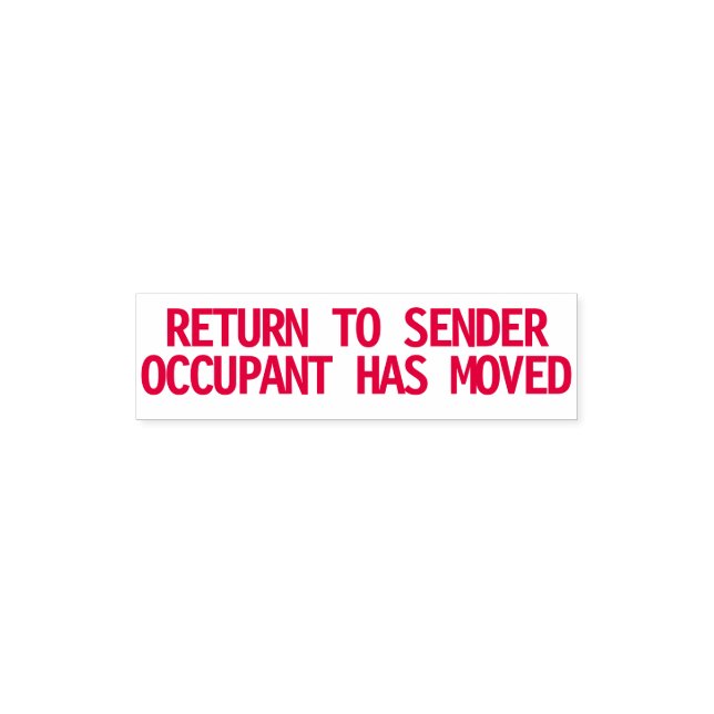 RETURN TO SENDER Self Inking Stamp (Design)