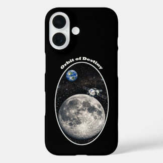 Return to the Moon with Spaceship and Earth URM iPhone 16 Case