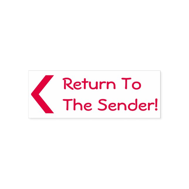 "Return To The Sender!" + Arrow Rubber Stamp (Design)