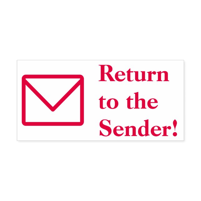 "Return to the Sender!" + Envelope Icon Self-inking Stamp (Design)