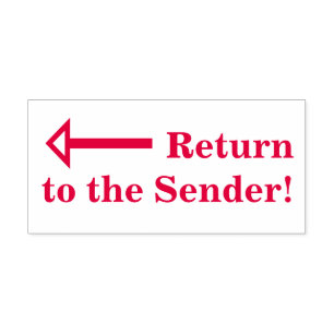 "Return to the Sender!" Rubber Stamp
