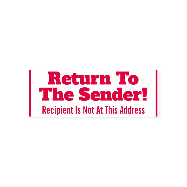 "Return To The Sender!" Rubber Stamp (Design)
