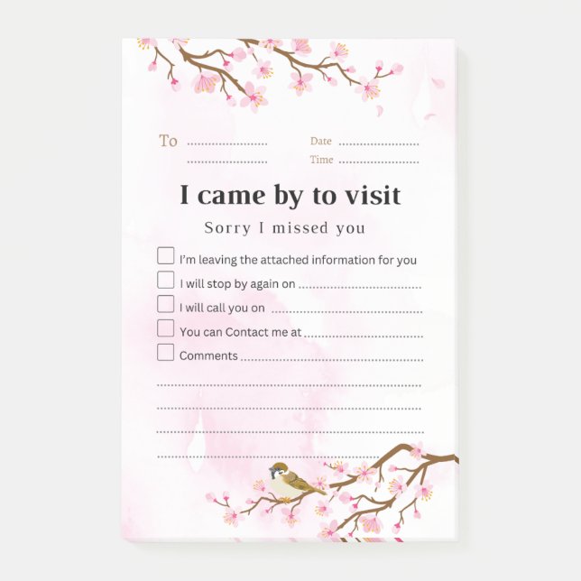 Return Visit Post-it Note 001 (Front)