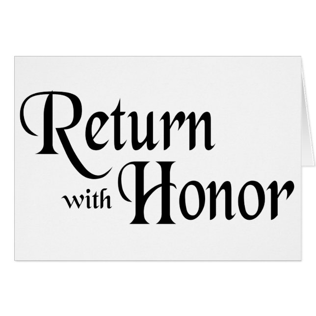 Return With Honour (Front Horizontal)