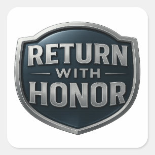Return With Honour™ LDS Square Sticker