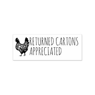 RETURNED CARTONS APPRECIATED RUBBER STAMP