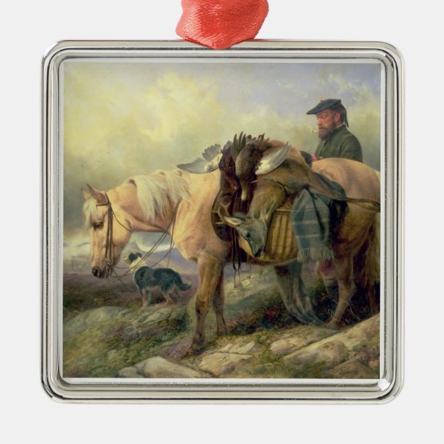 Returning from the Hill, 1868 Metal Ornament (Front)