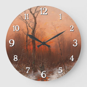 Returning Home at Sunset – Désiré Thomassin Large Clock