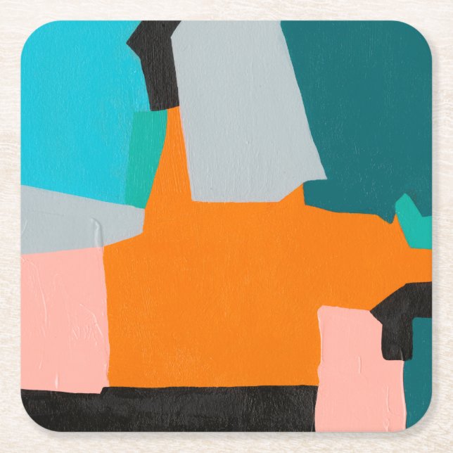 Reunification Square Paper Coaster (Front)