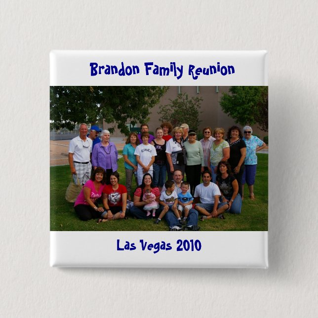 Reunion 2010 2 inch square button (Front)