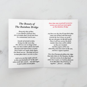 Reunion At The Rainbow Bridge Folded Card 5" X 7"