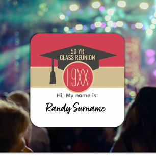 Reunion! Custom class reunion name tag