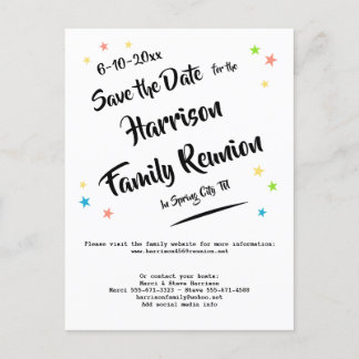 Réunion de famille Fun Stars ou carte de sauvegard