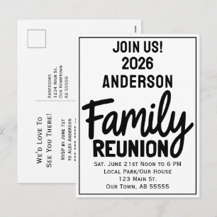 Réunion de famille Rejoignez-Nous Carte Postale Mo