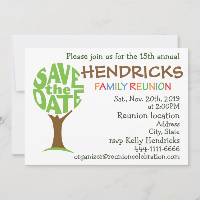 Reunion design for families invitation (Front)