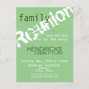 Reunion design for families, school mates, peers  postcard