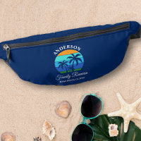 Reunion Famille Summer Beach Palm Trees Bleu