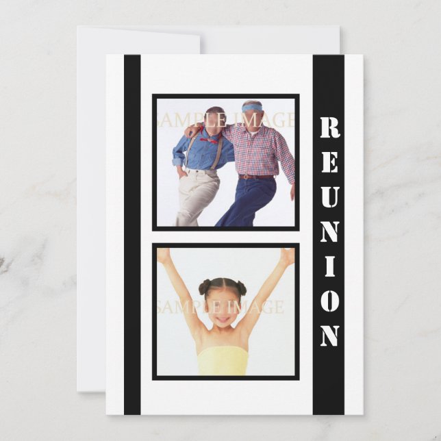 Reunion family modern photo PERSONALIZE Invitation (Front)