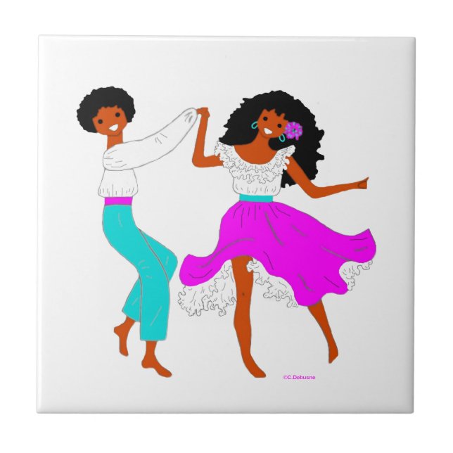 Reunion Island, France Tile (Front)