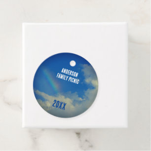 Reunion Rainbow Colourful Annual Family Picinic Favour Tags