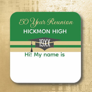 Reunion time! 3" Name tag Sticker